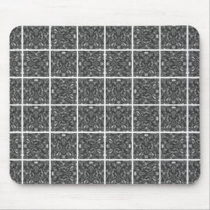 PiecedLayered Tiles 6x6 BandW Mouse Pad