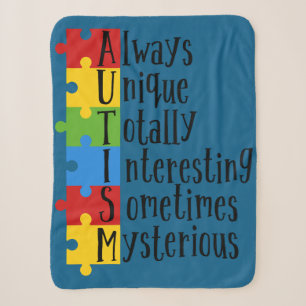 Pieces of Autism  Sherpa Blanket