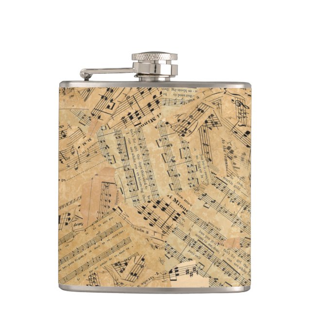 Pieces of Vintage Music POMVa Hip Flask (Front)