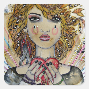 Pieces Square Sticker