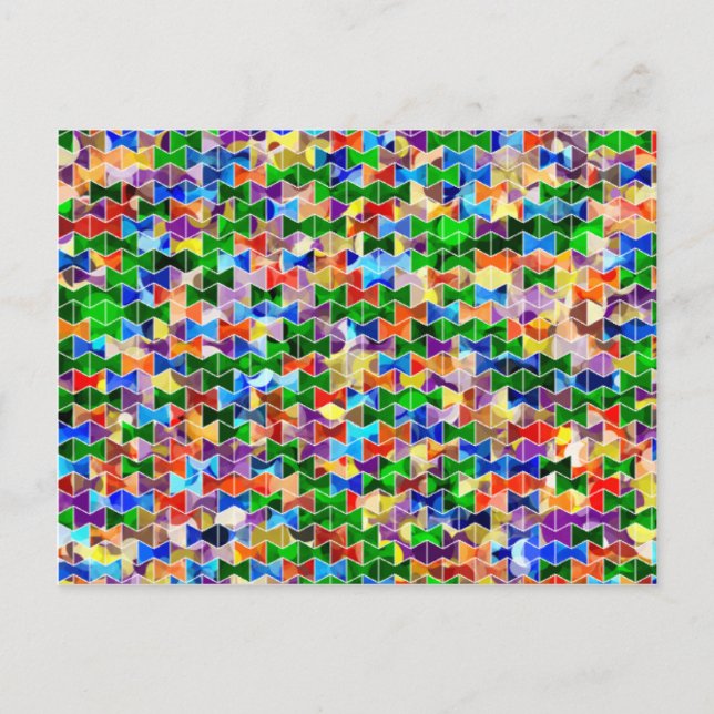 Piecewise Bowties Dot Postcard (Front)