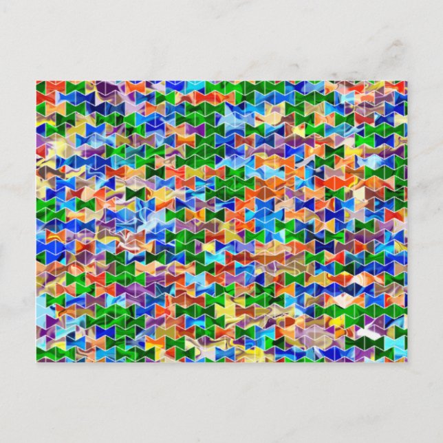 Piecewise Bowties Swirl Postcard (Front)