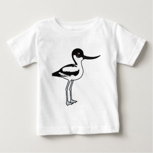 Pied Avocet Cute Birdorable Cartoon Bird Baby T-Shirt