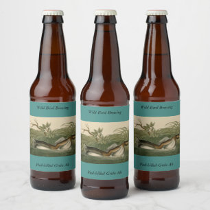 Pied-billed Grebe from Audubon's Birds of America Beer Bottle Label