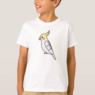 Pied Cartoon Cockatiel Parrot Bird T-Shirt
