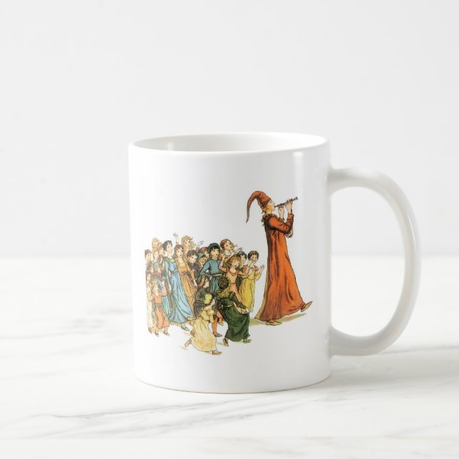 Pied Piper Illustration by Kate Greenaway Coffee Mug (Right)