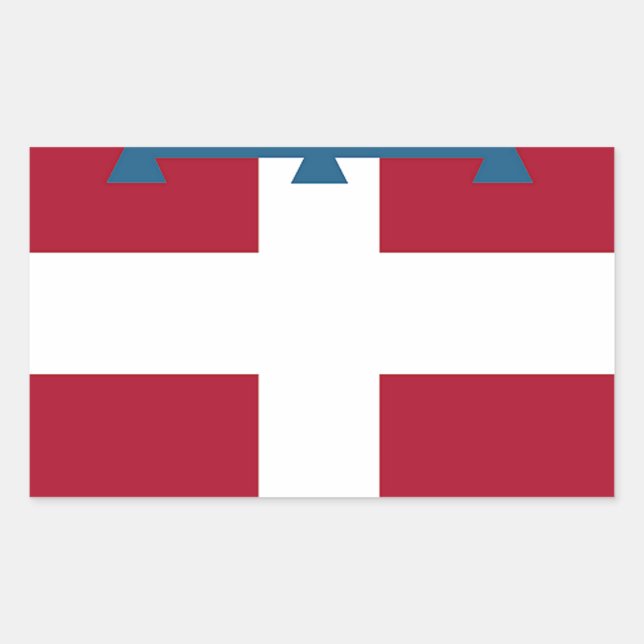 Piedmont (Italy) Flag Rectangular Sticker (Front)