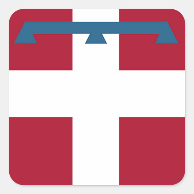 Piedmont (Italy) Flag Square Sticker (Front)