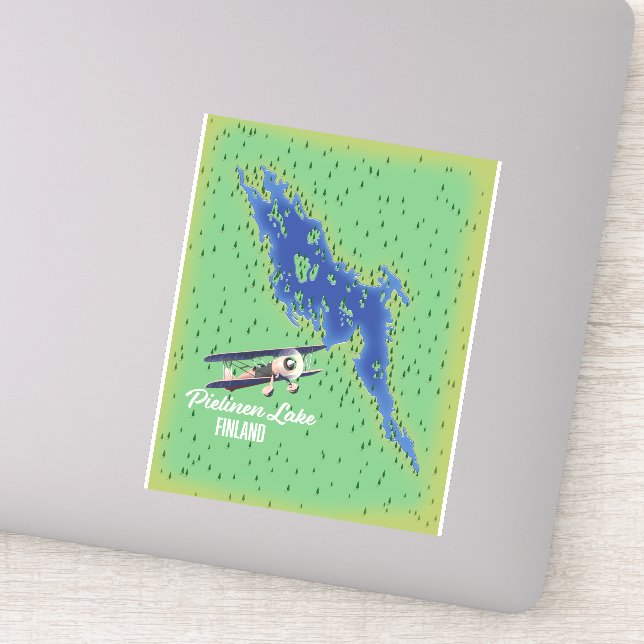 Pielinen Lake Finland map (Detail)