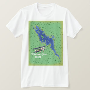 Pielinen Lake Finland map T-Shirt