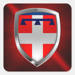 Piemonte Mettalic Emblem Square Sticker