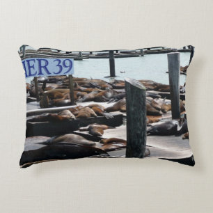 Pier 39 Sea Lions Decorative Cushion