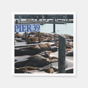 Pier 39 Sea Lions Napkin