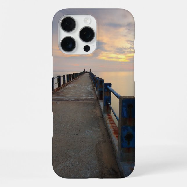 Pier at dawn iPhone case (Back)