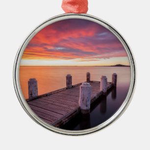 Pier at Lake Illawarra Metal Ornament