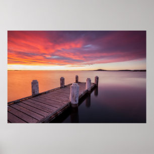 Pier at Lake Illawarra Poster