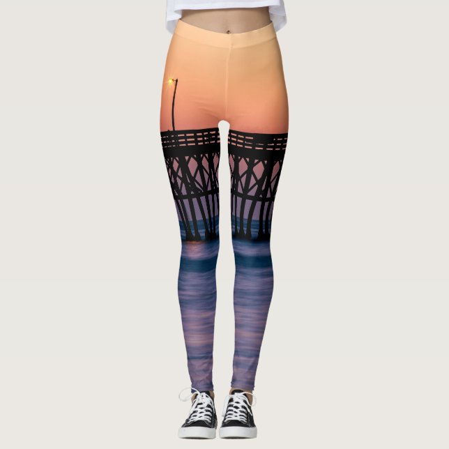 Pier beach sunset leggings (Front)