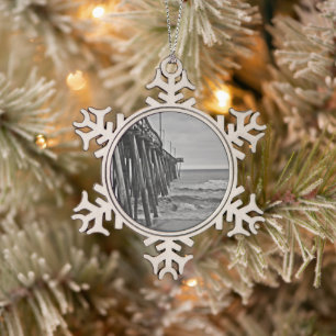 Pier by Shirley Taylor Snowflake Pewter Christmas Ornament