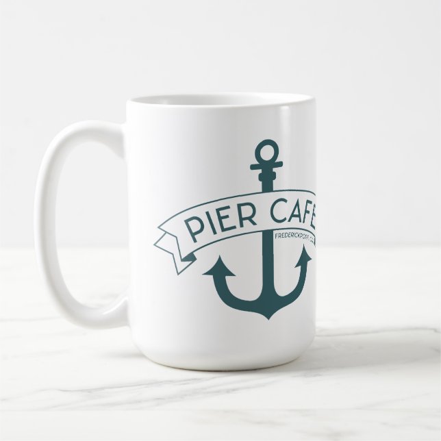 Pier Cafe Teal Mug (Left)