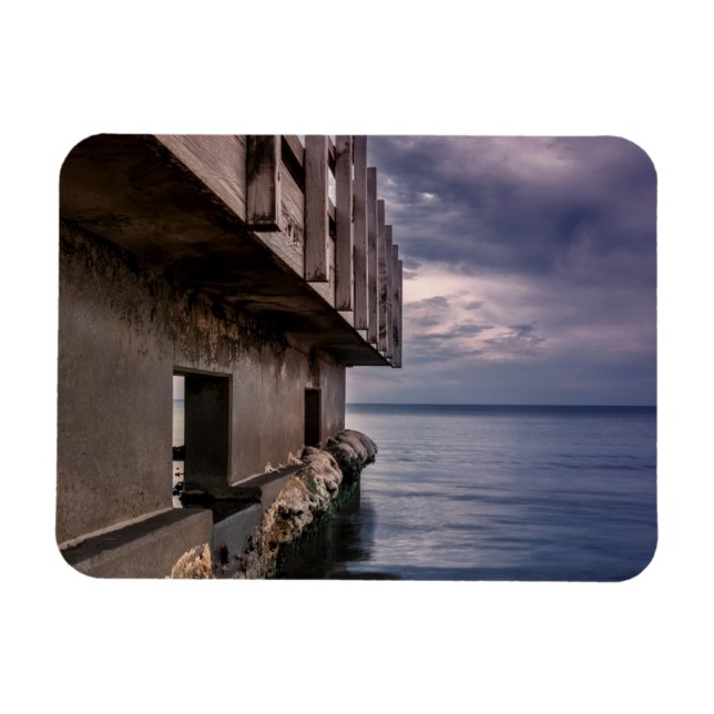 Pier deck in sunset magnet (Horizontal)