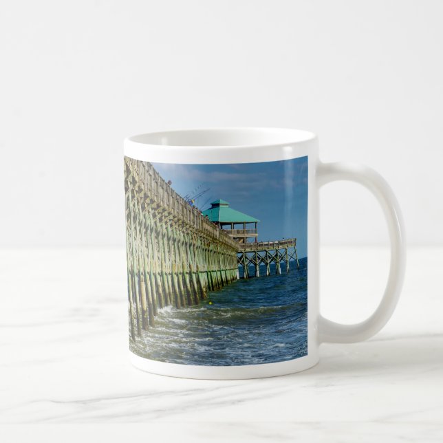 Pier Fishing Coffee Mug (Right)