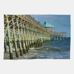 Pier Fishing Tea Towel