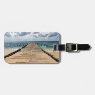Pier into the ocean Saona Domenican Republic Luggage Tag