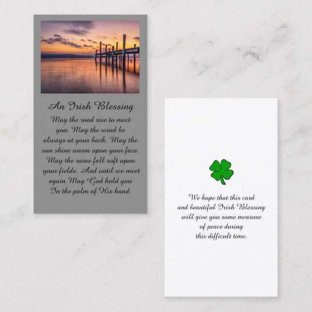 Pier Leading to a Beautiful Sunset Prayer Card (Front/Back)