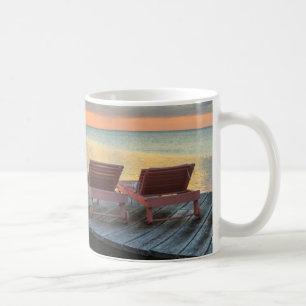 Pier overlooks the ocean, Belise Coffee Mug
