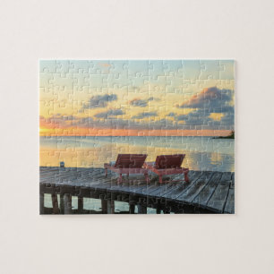 Pier overlooks the ocean, Belise Jigsaw Puzzle