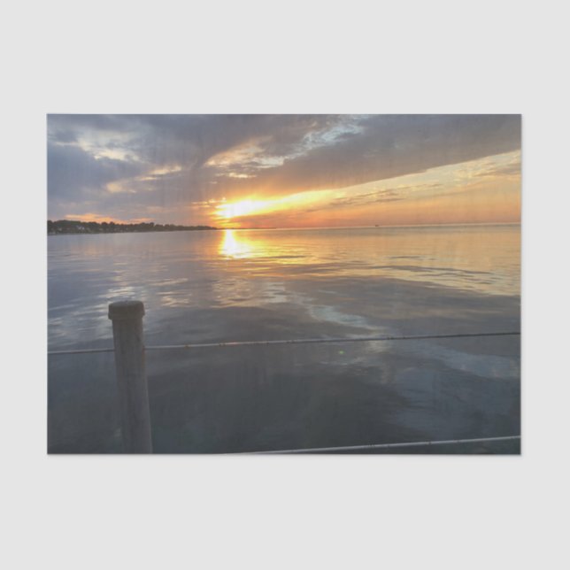 Pier Sunset Tissue Paper (Front)