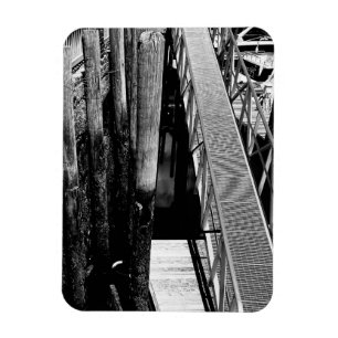 Pier Wharf Dock Walkway with Pilings Photo Magnet