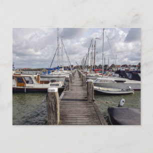 Pier with boats and yachts in Marken Netherlands Postcard