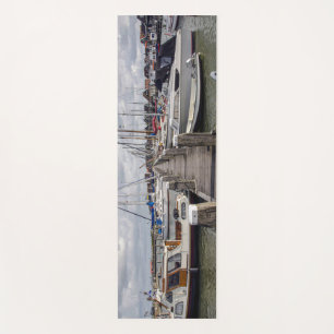 Pier with boats and yachts in Marken Netherlands Yoga Mat