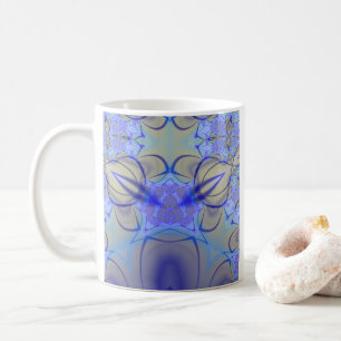 Pierce   Purple and Yellow Fractal Art Coffee Mug