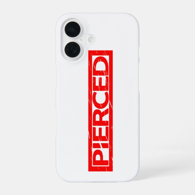 Pierced Stamp iPhone 16 Case (Back)