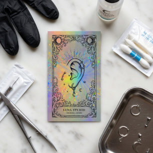 Piercing Artist   Holographic Body Piercing Studio Business Card