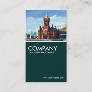 Pierhead Building, Cardiff Bay - Dark Green Business Card