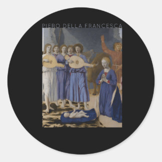 Piero Della Francesca The Nativity For Classic Round Sticker