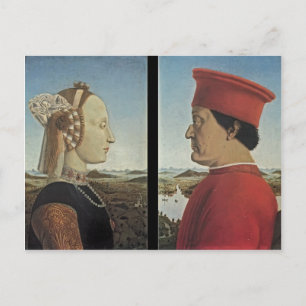 Piero Francesca- Portraits Federico da Montefeltro Postcard