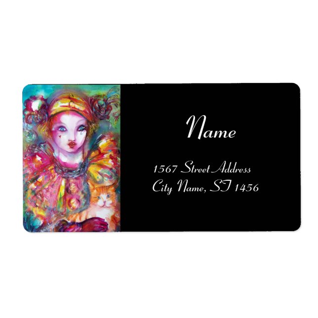 PIERO  WITH CAT 2  red pink purple yellow black (Front)