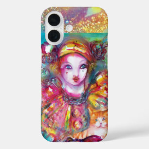 PIERO WITH CAT Venetian Masquerade Mask iPhone 16 Case