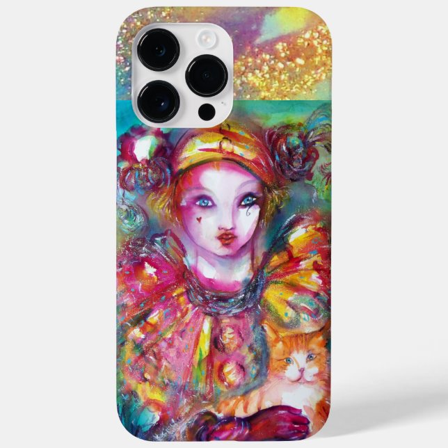 PIERO WITH CAT / Venetian Masquerade Masks Case-Mate iPhone Case (Back)