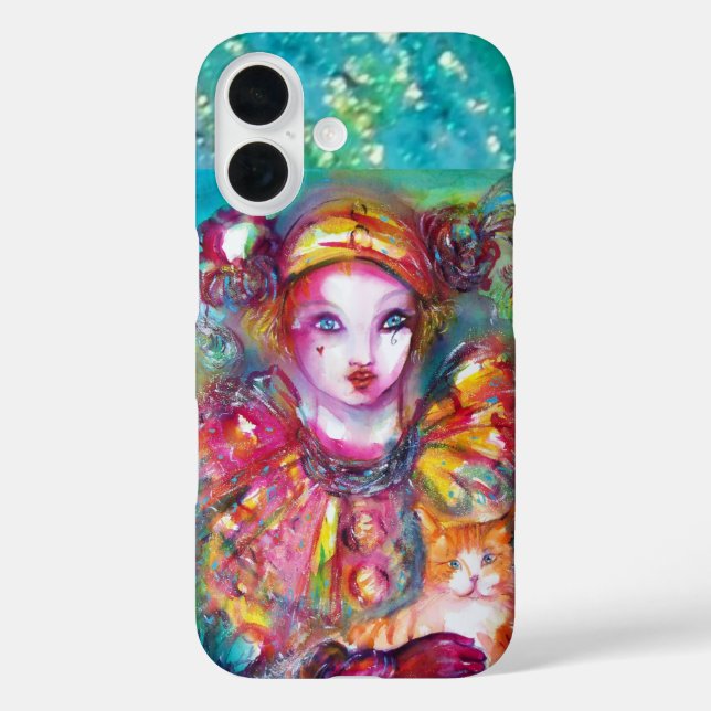 PIERO WITH CAT Venetian Masquerade Masks Case-Mate iPhone Case (Back)