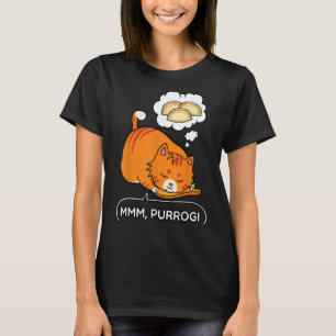 Pierogi Maker Filled Dumplings Polish Cuisine Cat T-Shirt
