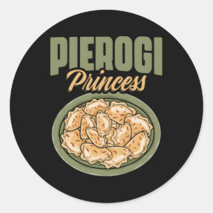 Pierogi Princess Polish Cuisine Polish Food Dumpli Classic Round Sticker