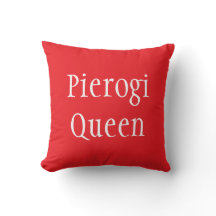 "Pierogi Queen - Pierogi Power" Throw Pillow