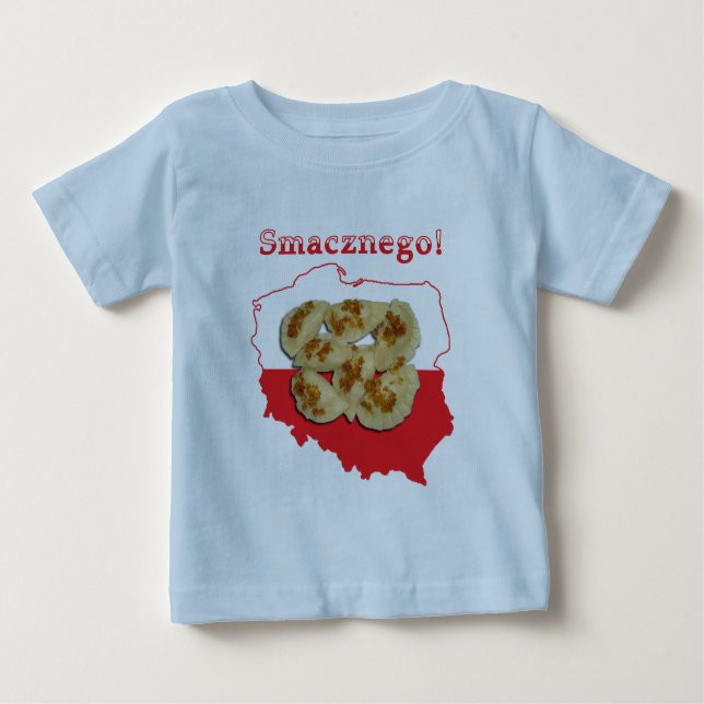 Pierogi Smacznego Polish Map Baby T-Shirt (Front)