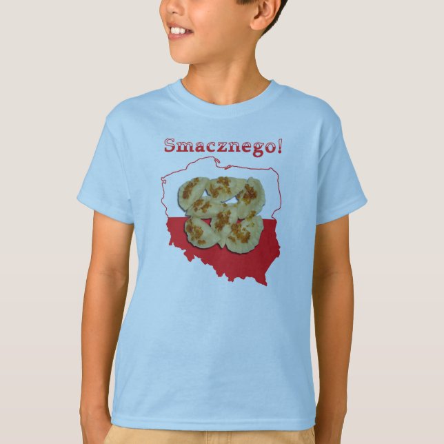 Pierogi Smacznego Polish Map T-Shirt (Front)