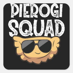 Pierogi Squad Polish Food Poland Funny Square Sticker